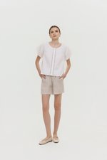 DYLIE COTTON LACE TRIM TOP