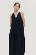 *PREORDER* RAYSA LINEN PLEATS HALTER DRESS W SASH