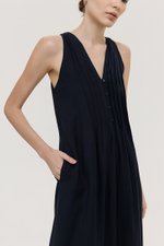 *PREORDER* RAYSA LINEN PLEATS HALTER DRESS W SASH
