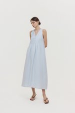 *PREORDER* RAYSA LINEN PLEATS HALTER DRESS W SASH