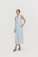 *PREORDER* RAYSA LINEN PLEATS HALTER DRESS W SASH