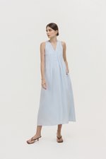 *PREORDER* RAYSA LINEN PLEATS HALTER DRESS W SASH