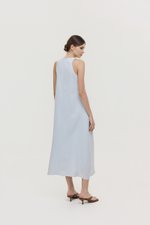 *PREORDER* RAYSA LINEN PLEATS HALTER DRESS W SASH