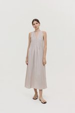 *PREORDER* RAYSA LINEN PLEATS HALTER DRESS W SASH