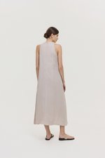 *PREORDER* RAYSA LINEN PLEATS HALTER DRESS W SASH