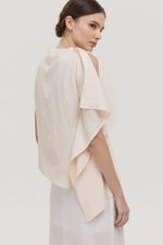 IMAYA DRAPED LINEN TOP