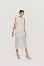 IMAYA DRAPED LINEN TOP