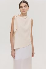 IMAYA DRAPED LINEN TOP