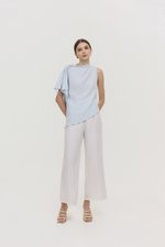 IMAYA DRAPED LINEN TOP