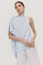IMAYA DRAPED LINEN TOP