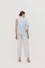 IMAYA DRAPED LINEN TOP