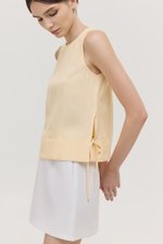 MARLOW SIDE TIE LINEN TOP