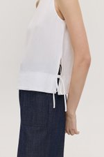 MARLOW SIDE TIE LINEN TOP