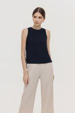 MARLOW SIDE TIE LINEN TOP