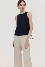 MARLOW SIDE TIE LINEN TOP