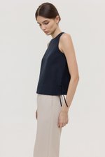 MARLOW SIDE TIE LINEN TOP
