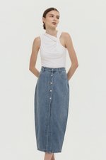 MARC BUTTONDOWN DENIM MIDI SKIRT