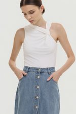 MARC BUTTONDOWN DENIM MIDI SKIRT