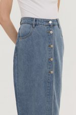 MARC BUTTONDOWN DENIM MIDI SKIRT