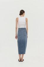 MARC BUTTONDOWN DENIM MIDI SKIRT