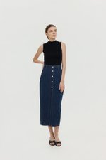 MARC BUTTONDOWN DENIM MIDI SKIRT