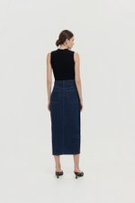 MARC BUTTONDOWN DENIM MIDI SKIRT