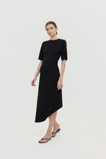 OLESYA RUCHED WAIST TEE DRESS