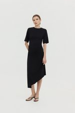 OLESYA RUCHED WAIST TEE DRESS