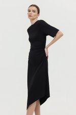 OLESYA RUCHED WAIST TEE DRESS