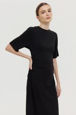 OLESYA RUCHED WAIST TEE DRESS