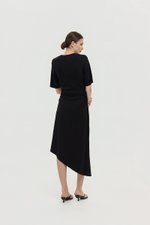 OLESYA RUCHED WAIST TEE DRESS