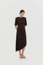 OLESYA RUCHED WAIST TEE DRESS