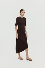 OLESYA RUCHED WAIST TEE DRESS