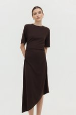 OLESYA RUCHED WAIST TEE DRESS