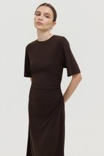 OLESYA RUCHED WAIST TEE DRESS