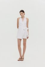 KARLYN LINEN WRAP ROMPER