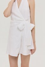KARLYN LINEN WRAP ROMPER