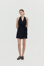 KARLYN LINEN WRAP ROMPER