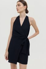 KARLYN LINEN WRAP ROMPER