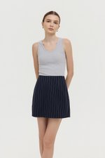 KYRA STRIPE LINEN SKORTS