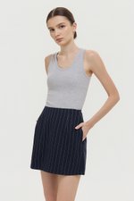 KYRA STRIPE LINEN SKORTS