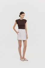 KYRA STRIPE LINEN SKORTS