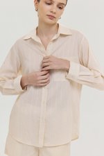 ZELDA OVERSIZED STRIPED POCKET SHIRT