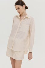 ZELDA OVERSIZED STRIPED POCKET SHIRT