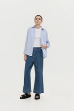 ZELDA OVERSIZED STRIPED POCKET SHIRT