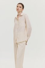 ZELDA OVERSIZED STRIPED POCKET SHIRT