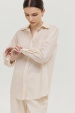 ZELDA OVERSIZED STRIPED POCKET SHIRT