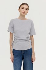 IZZY SIDE RUCHED TEE