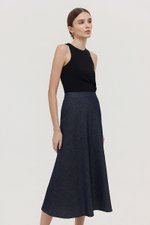 JUSTINA DENIM BIAS SKIRT