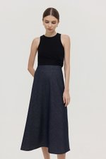 JUSTINA DENIM BIAS SKIRT